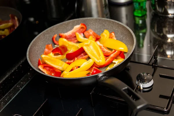 Heerlijke Rode Paprika Close Uitzicht — Stockfoto