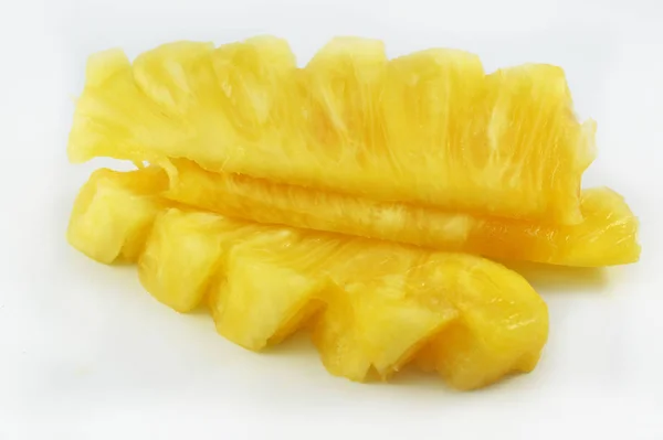 Fresh Pineapple Isolated Sweet Pineapple Fruits Slice Isolated White Background — Stock Photo, Image