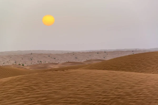 Yellow Orange Sun Sand Dunes Sahara Desert South Douz Tunisia — стоковое фото