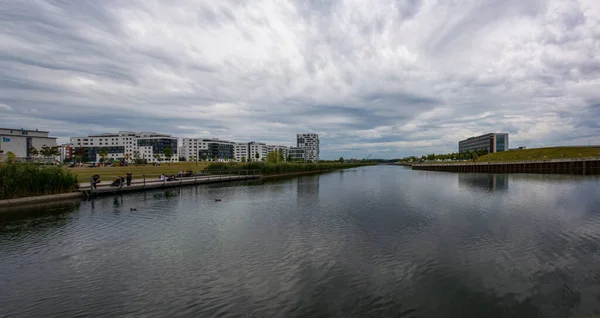 Bblingen Flugfeld Panorama Paisaje Río Stuttgart Alemania — Foto de Stock