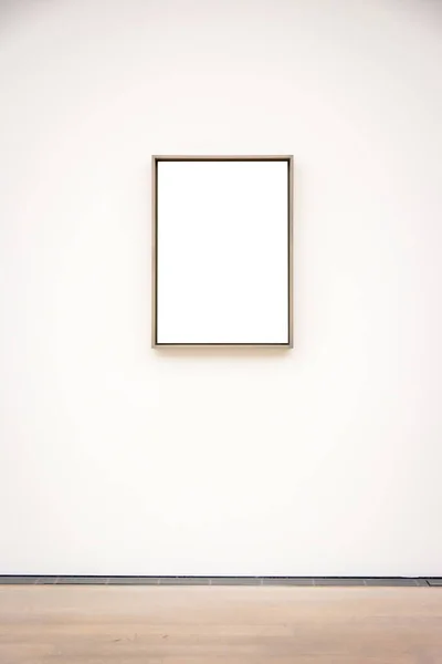 现代艺术博物馆框架结构墙壁裁剪路径孤立的白色病媒示意图模板 — 图库照片