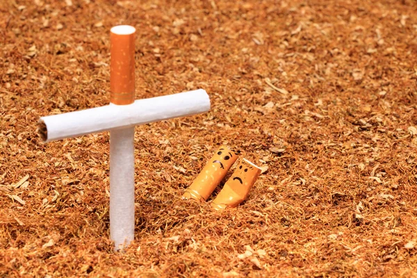 Fumar Mata Fumadores Concepto Cementerio —  Fotos de Stock