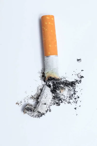 Cigarette Burns Isolated White Background — Stock Photo, Image