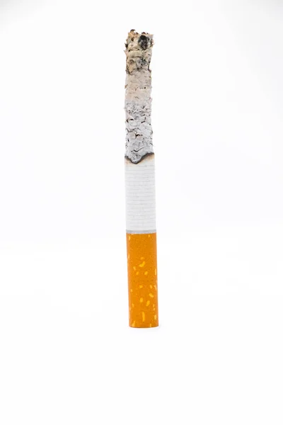 在白色背景下隔离的香烟灼伤 — 图库照片