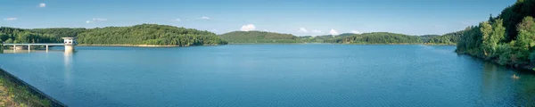 Panoramic View Large Water Reservoir Dhuenn River Odenthal Germany — Stock Photo, Image