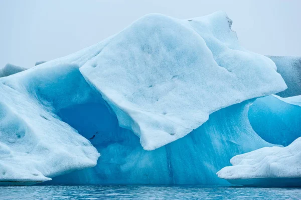 Iceberg Nel Lago Jokulsarlon Vicino Ghiacciaio Vatnajokull Islanda — Foto Stock
