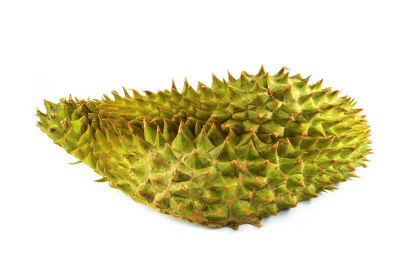 Écorce Durian Isolée Fruits Tropicaux Durian Écorce Piquante Isolée Sur — Photo