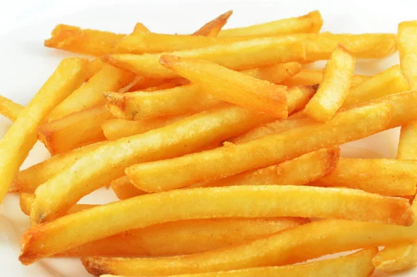 French Fries Isolated Fry Potato Isolated White Background Close Shot — Stock Photo, Image