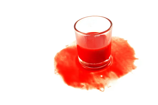 Кров Склянці Білому Тлі Концепція Наукового Експерименту Хвороба Кров — стокове фото