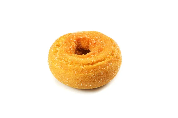 Rosquillas Aisladas Dulce Rosquilla Postre Cocinar Casero Con Azúcar Círculo — Foto de Stock