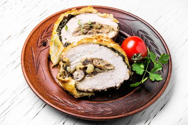 Meat Wellington Festive Dish Meat — Stock Photo, Image