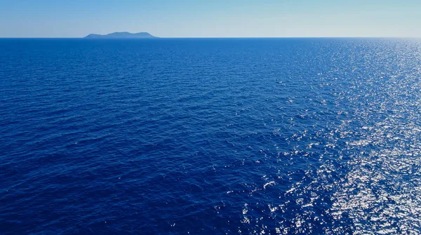 Vue Sur Mer Avec Une Île Horizon Italie — Photo