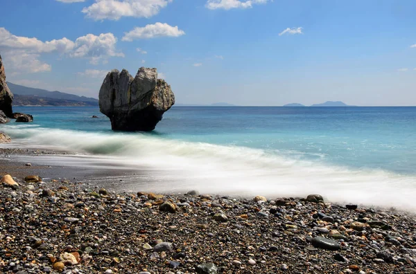 Strand Van Preveli Kreta — Stockfoto