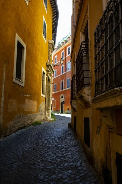 Blanco Negro Callejón Del Centro Histórico Roma — Foto de Stock