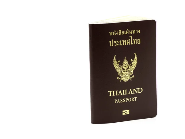 泰国护照封面 因白人背景被隔离的公民身份证明 — 图库照片