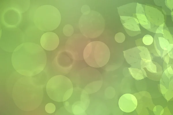 Sunny Abstract Bright Gree Bokeh Autumn Background Texture Leaves Space — Stock Photo, Image