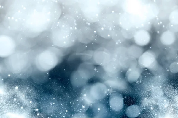 Волшебный Праздничный Фон Мерцающими Звездами Льдом Размытый Боке Рождественских Огней — стоковое фото