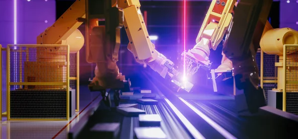 Robot Industriel Automatisation Intelligente Action Concept Industrie Rendu — Photo