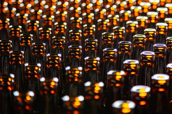 Γυάλινο Μπουκάλι Υφή Γυάλινο Μπουκάλι Στο Εργοστάσιο Για Την Παραγωγή — Φωτογραφία Αρχείου