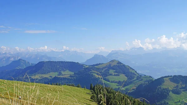 Blick Vom Mount Rigi Auf Die Schweizer Berge Herbstliche Landschaft — Stockfoto