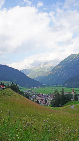 Vista Holgau Lech Valley Tirol Áustria — Fotografia de Stock