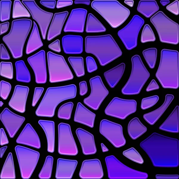 Vector Abstracto Manchado Vidrio Mosaico Fondo Azul Violeta — Foto de Stock
