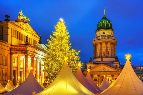 Christmas Market French Church Konzerthaus Berlin Germany — Stock Photo, Image