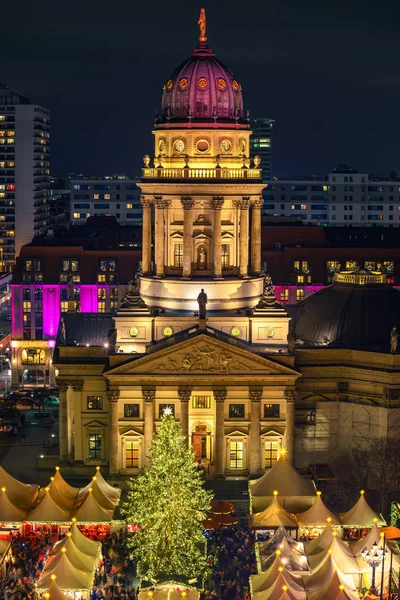 Jarmark Bożonarodzeniowy Pobliżu Deutscher Dom Berlin Niemcy — Zdjęcie stockowe