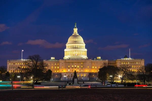 Capitolio Estados Unidos Washington Atardecer — Foto de Stock