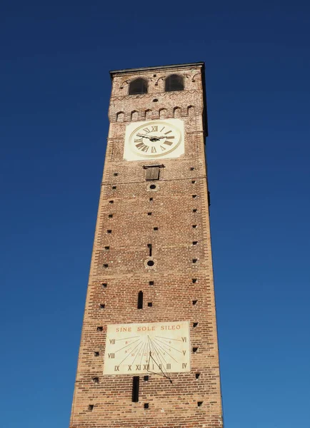 Torre Civica Que Significa Belfry Grugliasco Itália — Fotografia de Stock