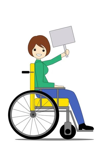 Uśmiechający Się Młoda Kobieta Wózku Inwalidzkim — Zdjęcie stockowe