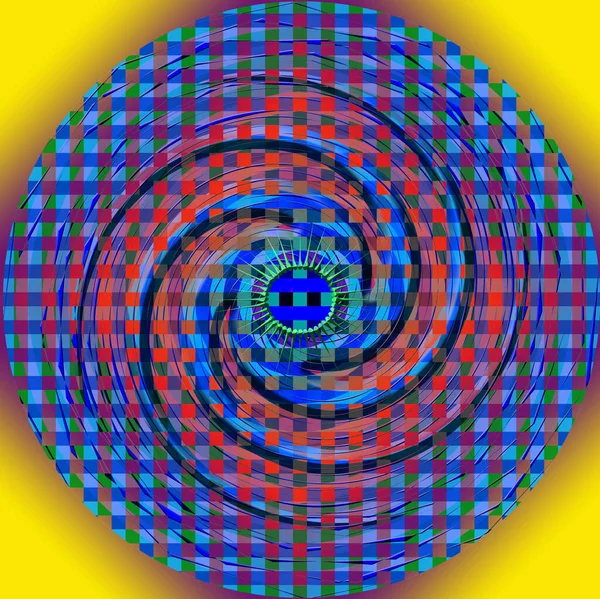 几何抽象 涡旋或隧道 — 图库照片