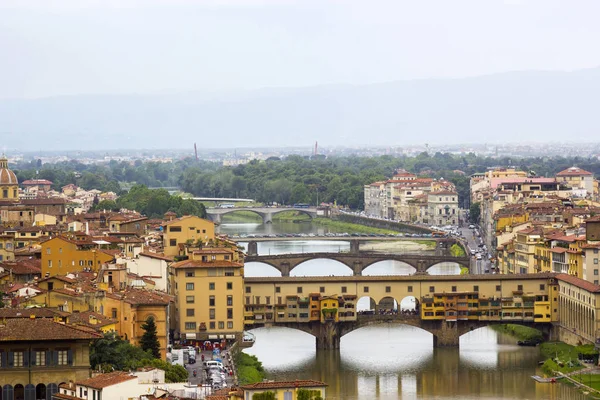 Florença Arno River Pontes Florença Toscana Itália — Fotografia de Stock