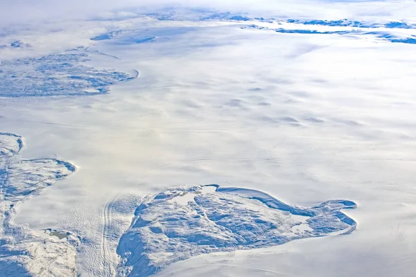 カンゲルルススアークは グリーンランド付近グリーンランドの氷冠の空撮 — ストック写真