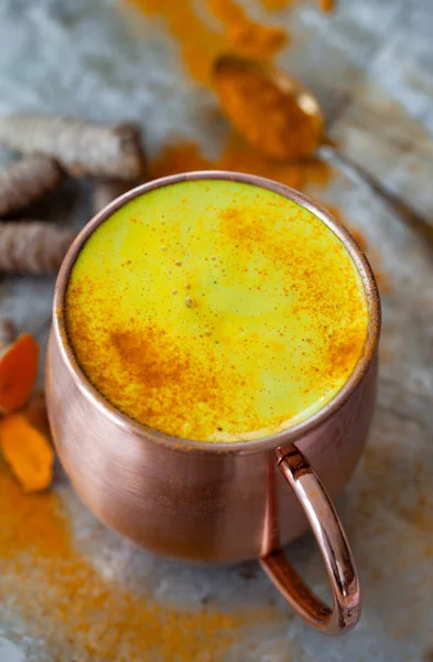 Mug Golden Milk Tumeric Latte Curcuma — Stock Photo, Image