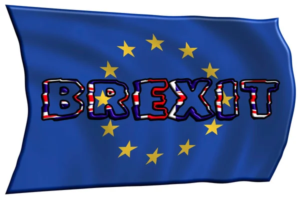 Illustration Mitgliedschaft Großbritanniens Und Gibraltars Der Europäischen Union — Stockfoto