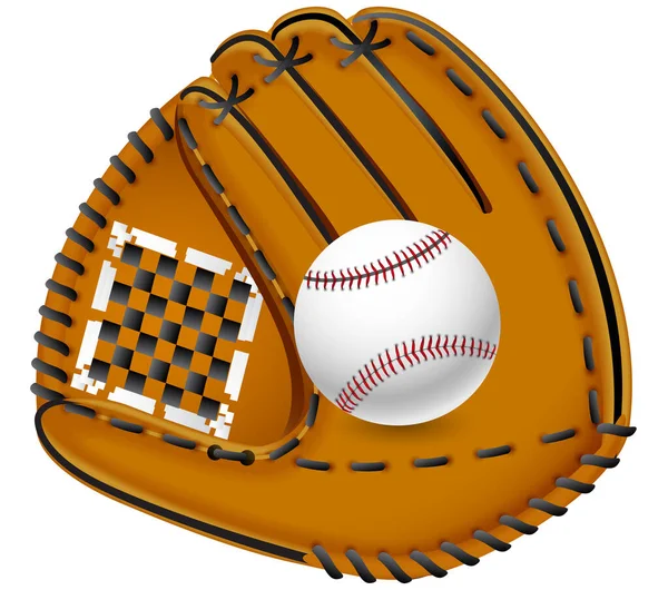 Baseballhandschuh Fäustling Sport Ball Catch Ausrüstung Illustration — Stockfoto