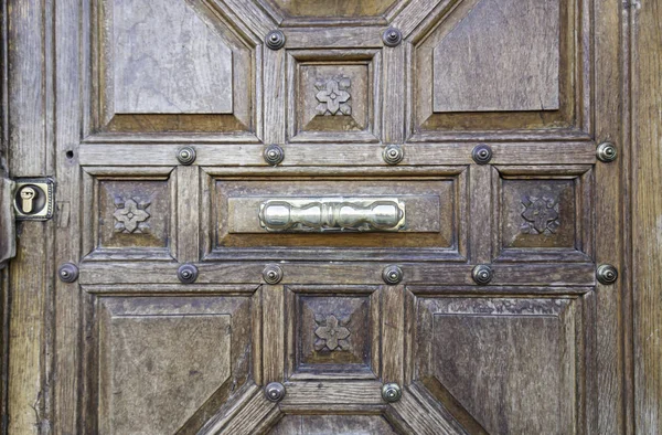 Stare Drewniane Drzwi Szczeg Owe Stare Drzwi Domu Roku — Zdjęcie stockowe