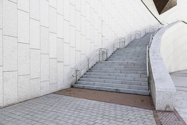 Escaleras Modernas Detalle Piedra Edificio Moderno Ciudad Escaleras Acceso — Foto de Stock