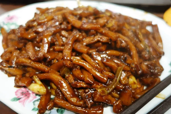 Hokkien Mee Nudeln Malaysischen Stil Gebratene Nudeln — Stockfoto