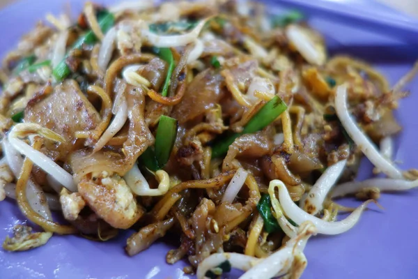 Penang Char Kway Teow Fried Wide Rice Noodles Malaysia — Stock Photo, Image