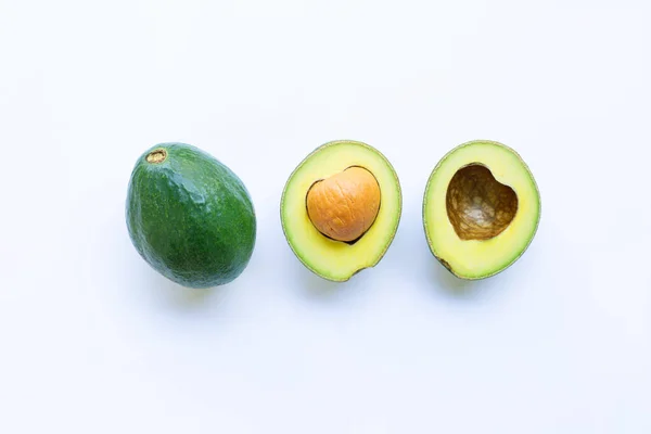 Avocado Witte Achtergrond — Stockfoto