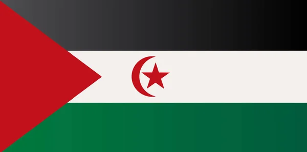 Флаг Сахарской Арабской Демократической Республики Красно Белом Зеленом Цветах Полумесяцем — стоковое фото