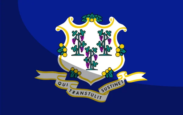 Selo Estado Dos Eua Connecticut Com Molde Sombra — Fotografia de Stock