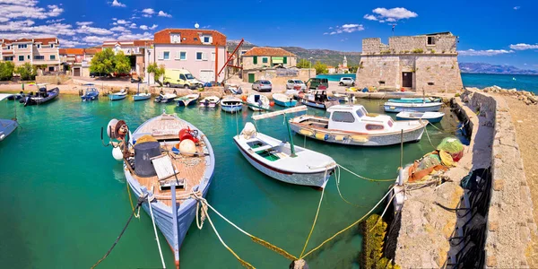 Kastel Stafilic Landmarks Turquoise Sea Panoramic View Split Region Dalmatia — Fotografia de Stock