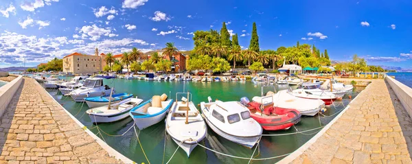 Kastel Luksic Harbor Landmarks Summer Panoramic View Split Region Dalmatia — Stock Photo, Image