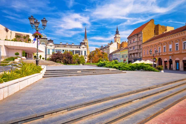 Novi Sad Torget Och Arkitektur Gatuvy Vojvodina Regionen Serbien — Stockfoto
