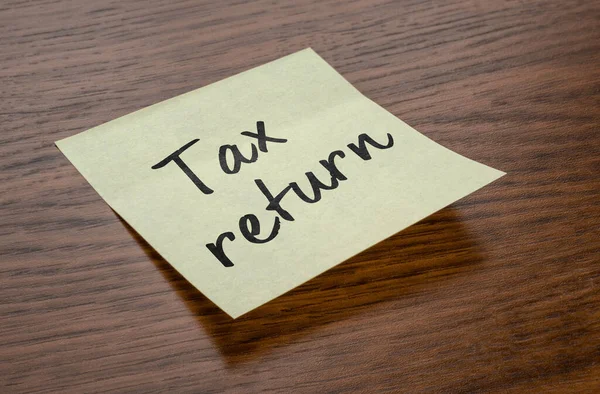 Sticky Note Text Tax Return Royalty Free Stock Photos