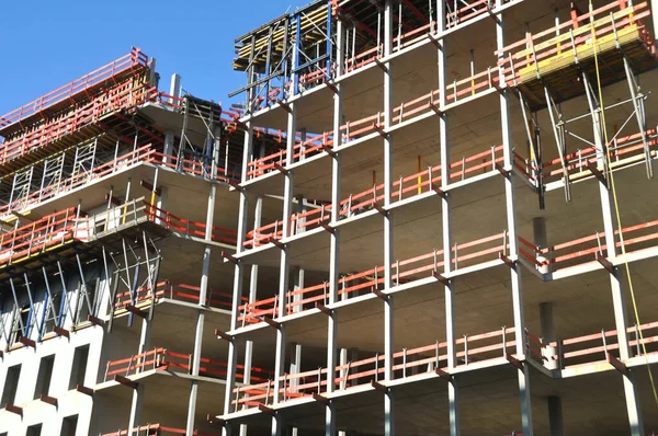 Hochbau Mit Gerüsten Deutschland — Stockfoto