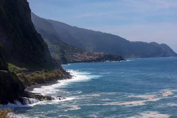 Uitzicht Noordelijke Kustlijn Van Madeira Portugal Het Sao Vicente Gebied — Stockfoto